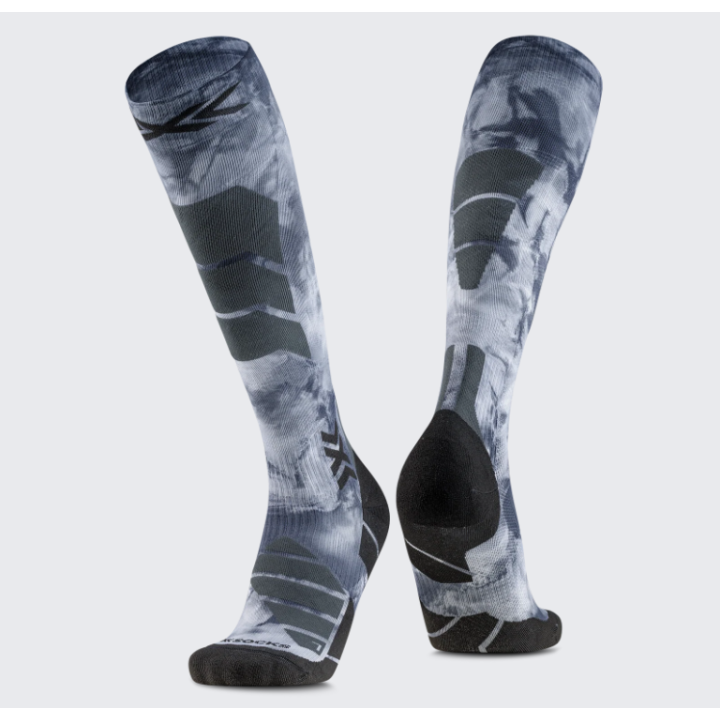 SKARPETY NARCIARSKIE X-SOCKS SKI EXPERT WILD OTC Tiedye X Black/White